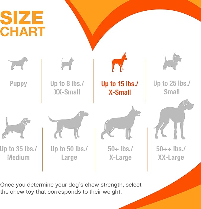 Nylabone Power Chew Classic Bone Chew Toy for Dogs, Durable Dog Toys for Aggressive Chewers, Chicken Flavor, X-Small/Petite - Up to 15 lbs. (1 Count)