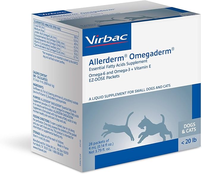 Virbac Omegaderm EZ Dose, Small Dog/Cat, 28 Count, 4 mL