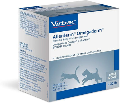 Virbac Omegaderm EZ Dose, Small Dog/Cat, 28 Count, 4 mL