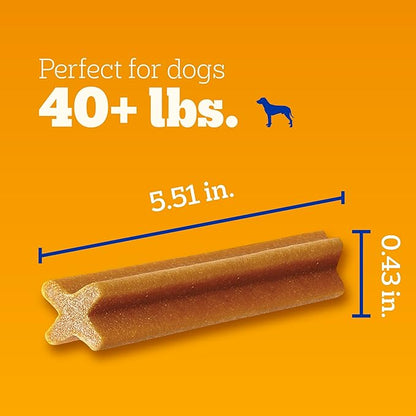Pedigree Dentastix Large Breed Dog Treats, Original Flavor, 14.99 oz. Bag (18 Treats)