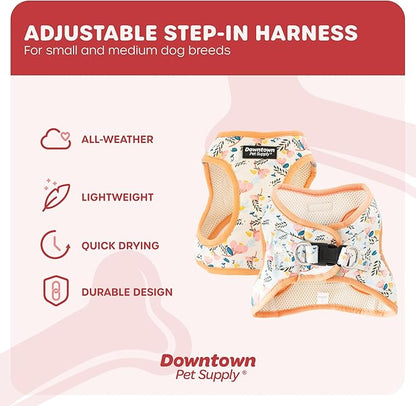 Downtown Pet Supply Step-in Dog Harness – No Pull, Adjustable Padded Mesh with Reflective Trim, Secure Buckle Strap – Comfortable & Breathable Small Dog Harness, XX-Small, Pinneaple