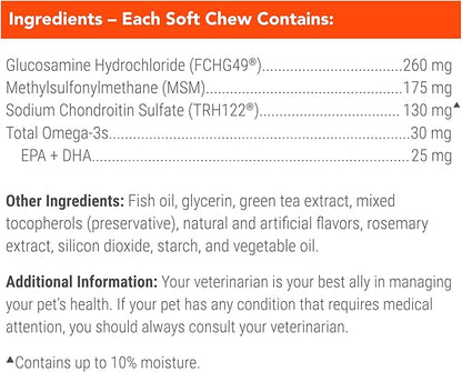 Cosequin Minis Soft Chews Maximum Strength with MSM Plus Omega3, 45 Count