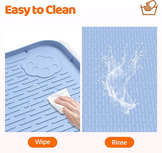 Pee Pads for Dogs, 40" x 28" Extra Large Reusable Silicone Mat, Washable Puppy Training Pads for Potty Training, Non-Slip, Leak-Proof, Indoor Floor Protection (Blue)