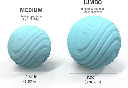 Playology Dog Toys | Dual Layer Ball Durable Chew Toy for Aggressive Chewers | Medium Peanut Butter Scented Toy - Easy to Clean and Made from Non Toxic Materials
