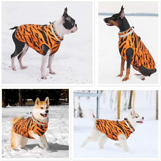 Dog Coats for Small Dogs, Puppy Coat, Warm Winter Jacket, XS Dog Coat with Harness Built in, Waterproof Pet Cold Weather Coats, Puppy Winter Clothes Snowsuit Chihuahua Maltese,XS