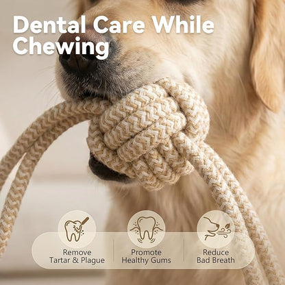 IRRESTRICO Puppy Chew Toys for Teething, Rope Toys for Dogs Training and Play, Durable Chew Rope for Small and Medium Breeds, L Size