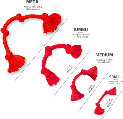 Playology Rope Toys for Dogs | Tug of War Dog Toy for Aggressive Chewers | Beef Scented Dog Toys | Mega Rope Toy for Interactive Play