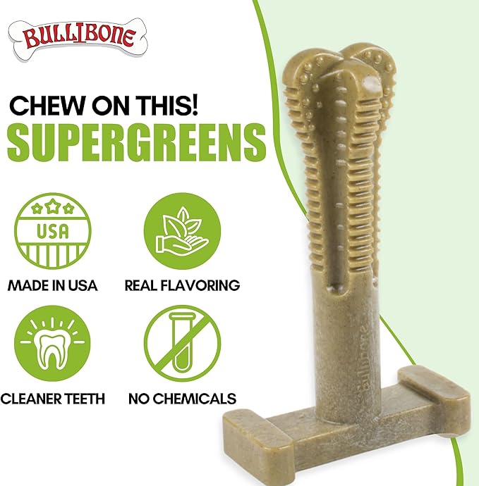 Bullibone Nylon Dog Chew Toy Spin-a-Bone - Interactive Dog Toy, Triggers Natural Instincts, and Improves Oral Health