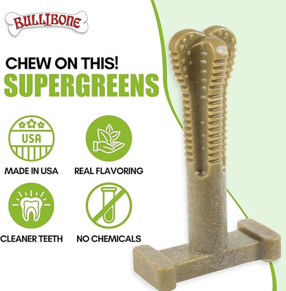 Bullibone Nylon Dog Chew Toy Spin-a-Bone - Interactive Dog Toy, Triggers Natural Instincts, and Improves Oral Health