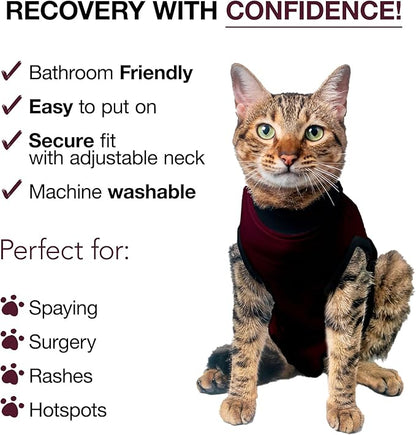 Bellyguard Cat Recovery Suit for Female and Male, Cat Surgery Suit Alternative, Onesie for After Spay Care, Post-Surgery Protective Body Cover for Feline and Kitten Healing