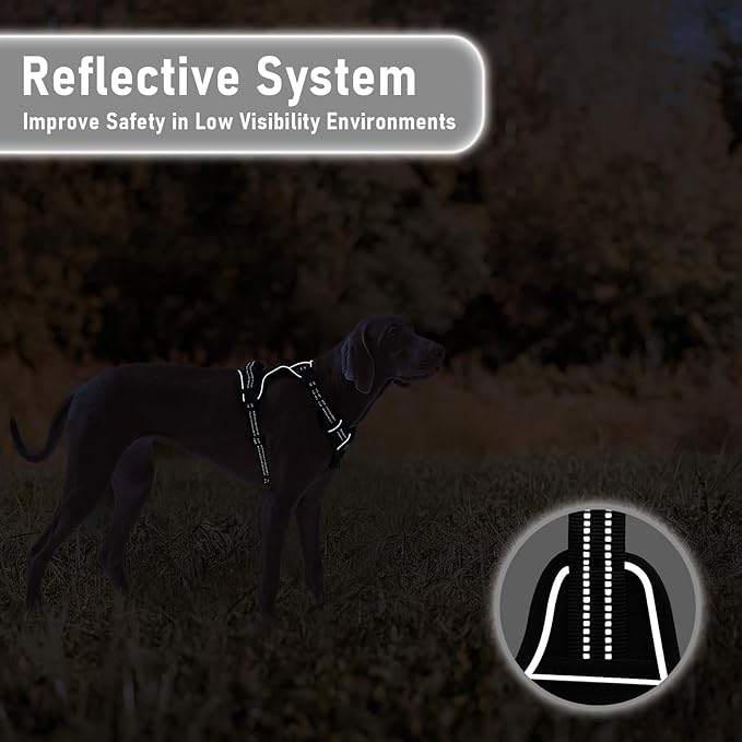 Dog Harness for Small Dog Breeds, No Need Over Head, No Pull Escapeproof Reflective Puppy Vest Harness, No Choke, Adjustable and Soft Padded Pet Vest for Easy Walking and Training, Black S