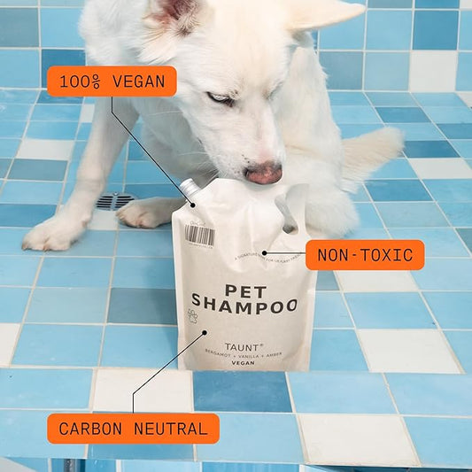 DedCool Pet Shampoo Refill | 01 Taunt Scent | Hypoallergenic, Tear-Free Dog & Cat Wash for Sensitive Skin, Dryness & Itch Relief | Vegan, Non-Toxic, Deodorizing Cleanser | 45oz