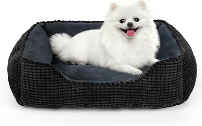 MIXJOY Dog Beds for Medium Dogs Washable, Rectangle Pet Bed Medium Size Dog, Orthopedic Sleeping Pet Sofa Bed, Soft Calming Cat Beds for Indoor Cats, Anti-Slip Bottom with Multiple Size