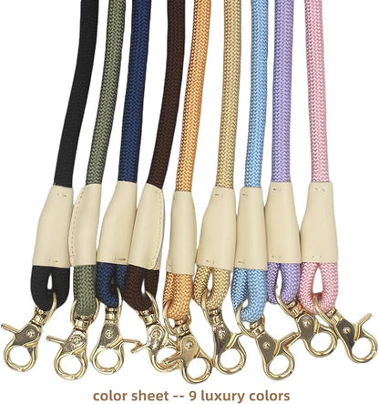 Lobster Snap Pet Leash 5FT, Special Strong Nylon Rope Dog Leash, Solid Color Rope Dog Lead for All Breed (Navy Blue, 5ft*10mm