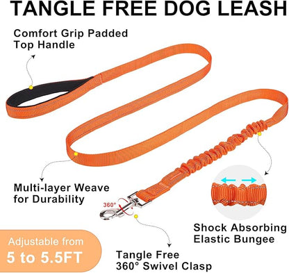 BEAUTYZOO Dog Harness for Small Dogs, No Pull Dog Harness and Leash Set, Escape Proof Puppy Vest Harness with Handle, Reflective Breathable Mesh Padded Harness for Girl Boy Dogs, Orange XXS