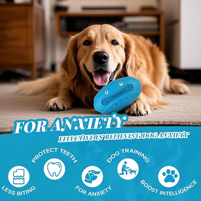 MynePets Indestructible Chew Toys for Aggressive Chewers - Durable, Squeaky, Large Toys for Big Dogs (Blue)