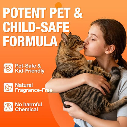 Pet Odor Eliminator for Strong Odor Fragrance Free Colorless and Odorless 16.9oz Spray with Safe Highly Effective Ingredients Carpet Deodorizer and Cat Litter Deodorizer Suitable for Dogs and Cats
