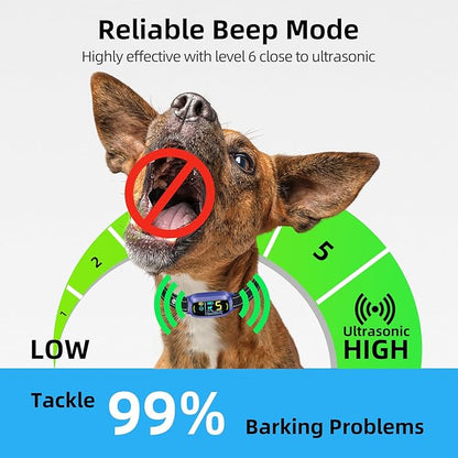 FAFAFROG Dog Bark Collar for Large Medium Small Dogs, Rechargeable Smart Bark Collar, Anti Barking Training Collar with 5 Adjustable Sensitivity Beep Vibration (Purple)