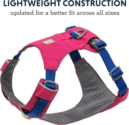 Ruffwear, Hi & Light, Everyday Lightweight Dog Harness, Trail Running, Walking, Hiking, All-Day Wear, Alpenglow Pink, XXX-Small