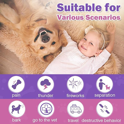 Calming Chews for Dogs 200pc Dog Calming Treat and Bites with Melatonin - Anxiety and Stress Relief Treats for Dogs Puppy Sleep Aid Calm Dog with Noise,Thunder,Barking,Separation,Chewing
