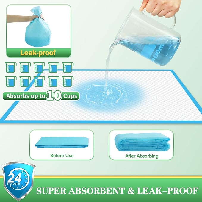 DEEP DEAR Dog Pee Pads Extra Large, 36"x36" Puppy Pads for Training, Leak-Proof Pee Pads for Dogs, Super Absorbent Puppy Potty Pads, Disposable Pet Pads for Puppies, Cats, Rabbits (30-Count)