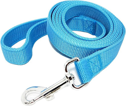 Nylon Dog Leash with 2-Layer, 4 FT/ 6 FT/ 7FT Long, 1 Inch Wide for Medium Large Dogs
