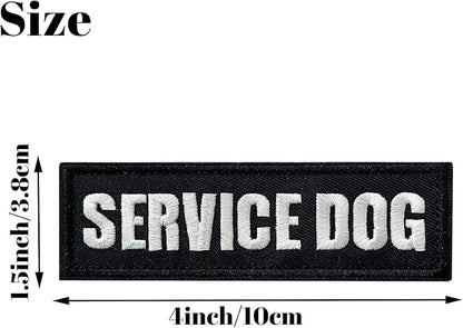 TACVEL 2 Pieces Service Dog Patches with Hook Backing for Service Animal Vests, Harnesses