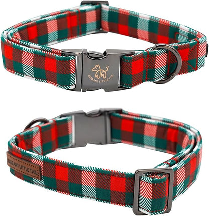 Elegant little tail Dog Collar, Christmas Gingerbread Man Print Pink Pet Collar Cute Dog Collars Male or Female Pet Gift Adjustable Dog Collar for Medium Dogs