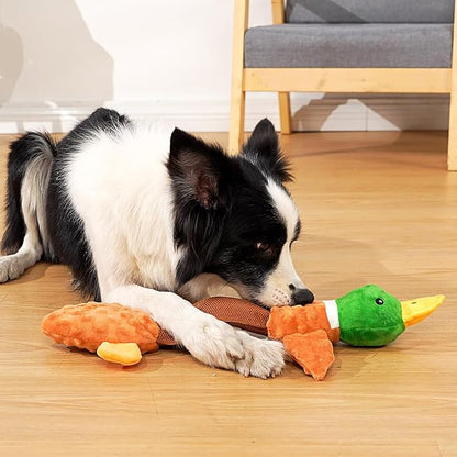 Sedioso Extra Large Dog Toy, Durable Dog Toy for Large Breed, 20 Inch Tug of War Dog Interactive Toy, Stuffed Animal Dog Chew Toy with Crinkle Paper for Small, Middle and Big Dogs(Duck)