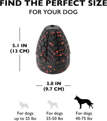 Chew King Supreme Durable Rubber Dog Toy for Aggressive Chewers, Treat-Dispensing Heavy-Duty Chew Toy with Safety Air Vent, Interactive Dog Toy for Training & Enrichment, XL 5.1" x 3.8"