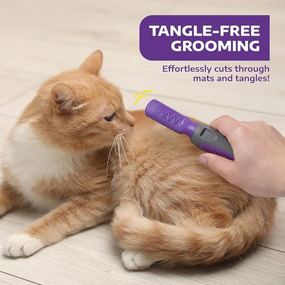 Hertzko Cat and Dog Dematting Tools Single Sided Dog and Cat Dematting Comb - for All Pets - Effortlessly Removes Tangles, Mats, and Loose Fur - Safe, Easy Grooming for Cats and Dog - Large