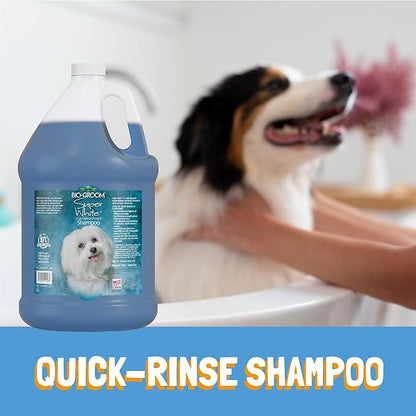 Bio-Groom Super Whitening Dog Shampoo - Whitening Pet Shampoo, Dog Bathing Supplies, Puppy Wash, Grooming Supplies, Cruelty-Free, Made in USA, Coat Brightener - 12 fl oz 2-Pack