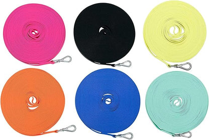 Waterproof Dog Training Leash 50FT 30FT 15FT 10FT 5FT Heavy Duty Recall Long Lead for Large Medium Small Dogs (5FT, Light Yellow)