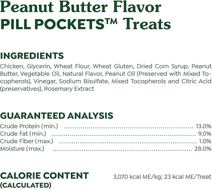 Greenies Pill Pockets for Dogs, Large Size Soft Dog Treats, Peanut Butter Flavor, (6) 7.9 oz. Pouches