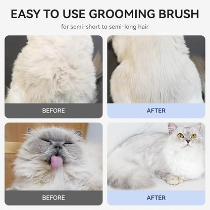 aumuca Self Cleaning Slicker Brush, Cat Brushes for Indoor Cats, Horses Grooming Deshedding Brush, Pet Massage Removes Loose Fur, Blue