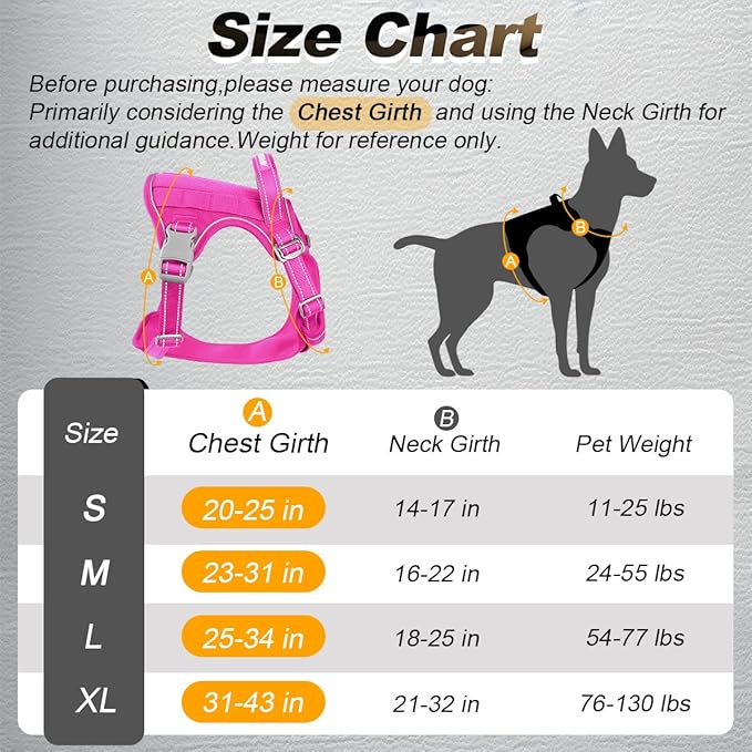 BARKBAY Service Dog Vest Tactical Dog Harness Medium Large Sized Dog Tags Personalized No Pull Adjustable Harness Reflective K9 Working Training Easy Control Military Molle System(Red,M)