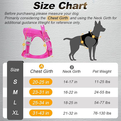 BARKBAY Service Dog Vest Tactical Dog Harness Medium Large Sized Dog Tags Personalized No Pull Adjustable Harness Reflective K9 Working Training Easy Control Military Molle System(Red,M)
