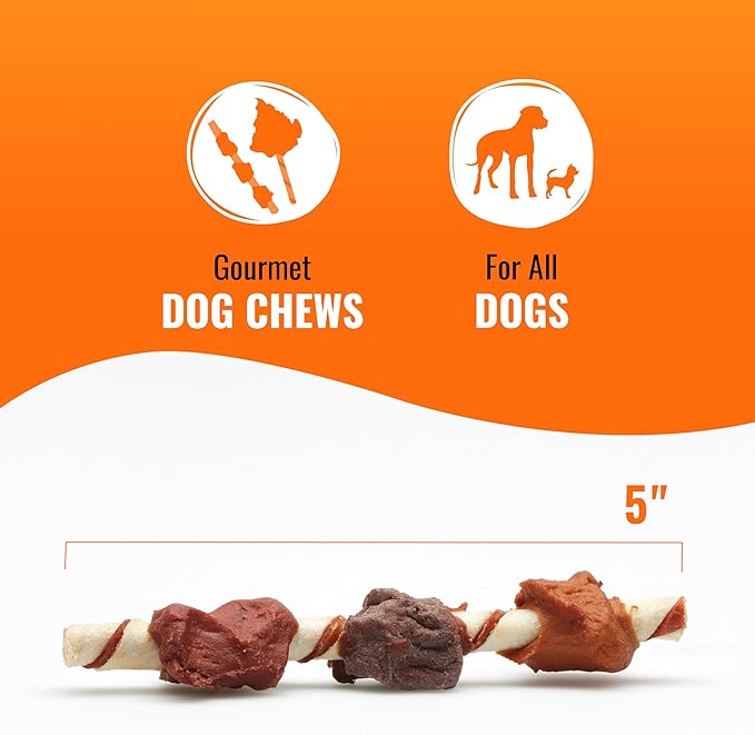 Good'N'Fun Triple Flavored Rawhide Kabobs for Dogs, Treat Your Dog 48-Ounce