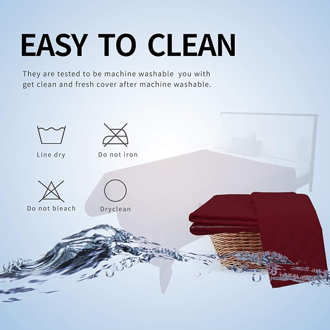 Easy-Going 100% Waterproof Dog Bed Cover, Non-Slip Pet Blanket for Furniture, Washable Couch Cover, Repleasement Sofa Cover (86X82 in,Christmas Red)