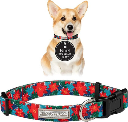 Lucky Love Dog - Adjustable Dog Collar with Easy Click Noel for Small Dogs, Durable, & Comfortable for Male & Female Dogs, Pet Collar for Puppies & Adult Dogs - Noel, Small