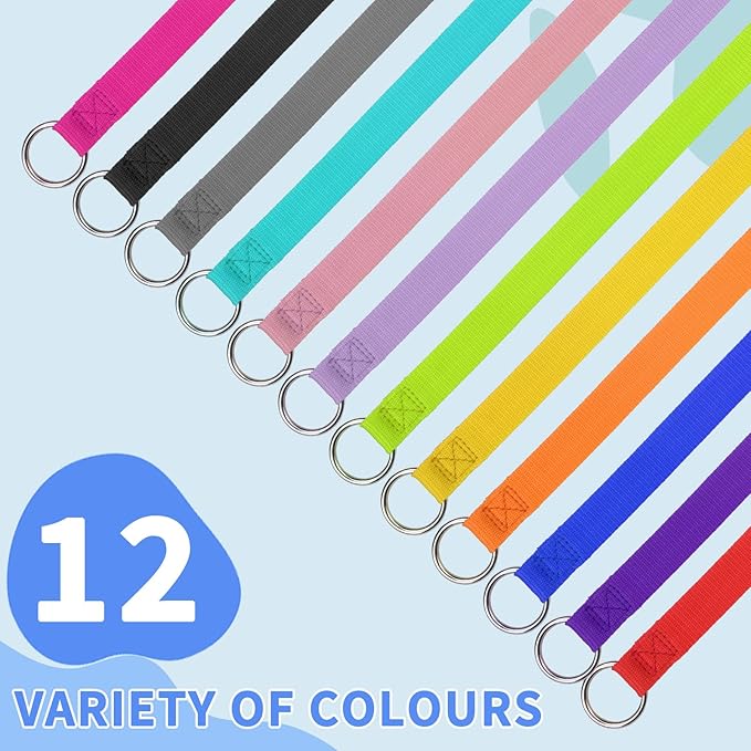 HOMIMP Slip Lead Dog Leash 6 FT- 12 PCS Bulk Colors Kennel Control Leashes for Small Medium Large Dogs Puppy Animal Rescue, Grooming - Heavy Duty Strong Nylon 6 Foot Long for Shelter, Vet, Training