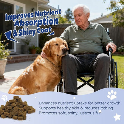Dog Probiotic Soft Chews – 6-Strain Blend for Digestive & Immune Health – Supports Gut Balance, Reduces Gas, Tasty Daily Treat for Dogs-120 Count