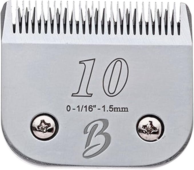 Bucchelli Detachable A Series 10 Blade Dog Grooming Cut Length 1/16" / 1.5mm Japanese Carbonized Steel Dog Grooming Blades 10 (Compatible A5 Series Clippers for Dogs Horses(B10)