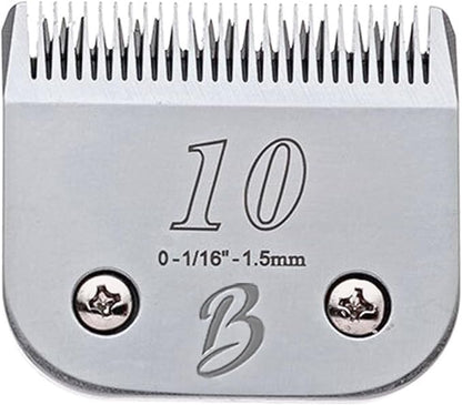 Bucchelli Detachable A Series 10 Blade Dog Grooming Cut Length 1/16" / 1.5mm Japanese Carbonized Steel Dog Grooming Blades 10 (Compatible A5 Series Clippers for Dogs Horses(B10)