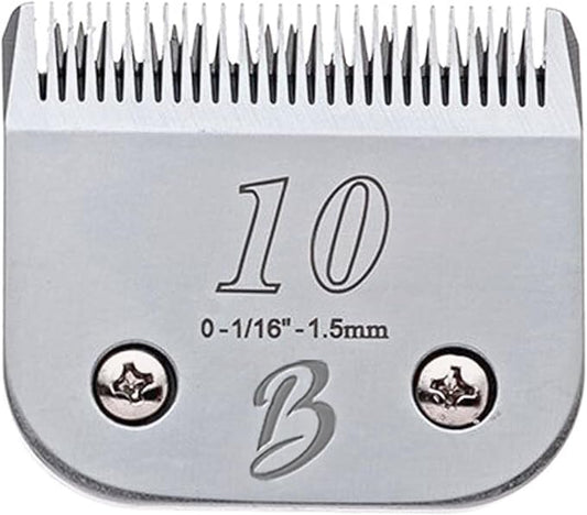 Bucchelli Detachable A Series 10 Blade Dog Grooming Cut Length 1/16" / 1.5mm Japanese Carbonized Steel Dog Grooming Blades 10 (Compatible A5 Series Clippers for Dogs Horses(B10)