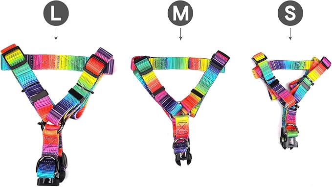 Adjustable Dog Harness, Durable Print, Ideal for Dog Sports, Training, Walking, Running, Size L (Chest Girth 21.3"-31.1")