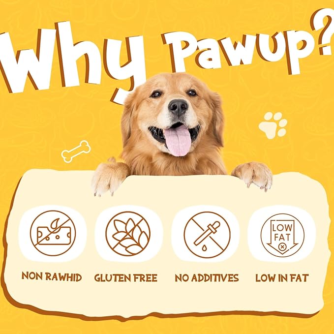 PAWUP Chicken Jerky Strip Dog Treats w/Taurine Natural Rawhide Free Dog Snacks, Training Treats Chicken Jerky Sticks for Dogs, 24oz