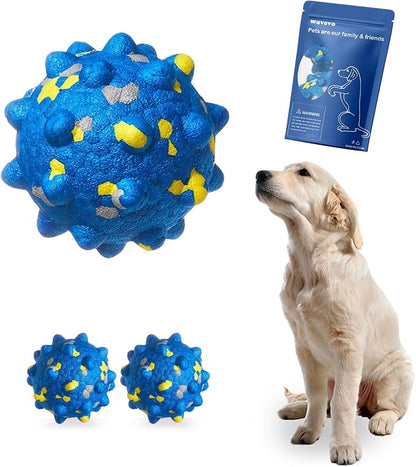 2 Pcs Tough ETPU Dog Balls for Aggressive Chewers - Bouncy, Interactive Floating Chew Toys for Fetch & Water Play with Medium Large Dogs