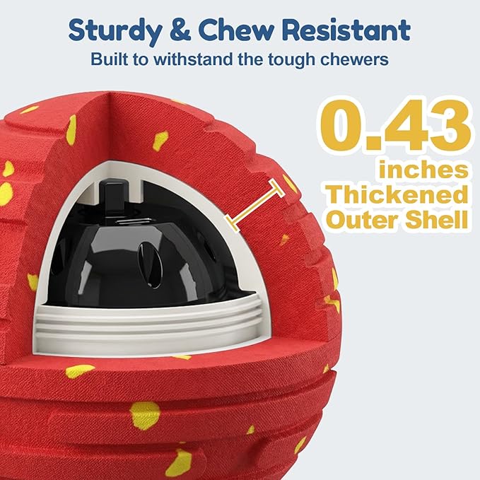 TBC PET Interactive Dog Toys with Remote Control, Smart Interactive Dog Ball with 3 Modes, Auto-Moving&Bouncing, High-Resilience&Chew Resistant E-TPU Dog Ball, IPX6 Waterproof, Rolling Ball Dogs