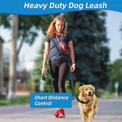 Hands Free Dog Leash Pet Supplies Waist Leash for Walking, 9ft Adjustable Waist Belt Training Leashes Heavy Duty Crossbody Dog Running Biking Hiking for Small Medium Large Dogs(Black)